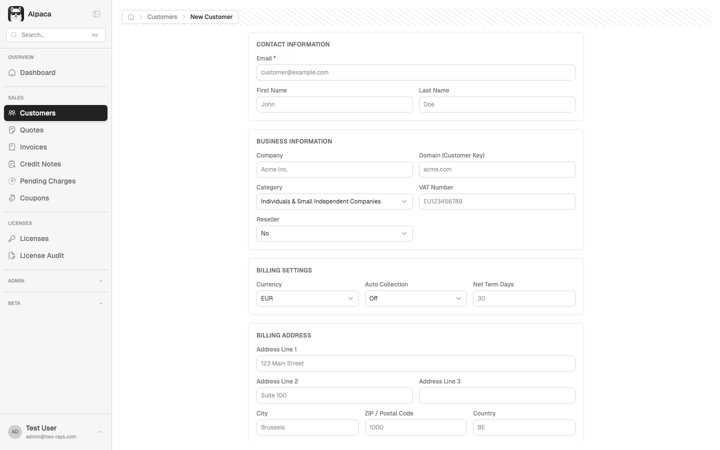 Auto collection default