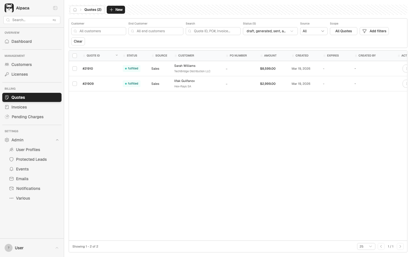 Quotes list wrong currency